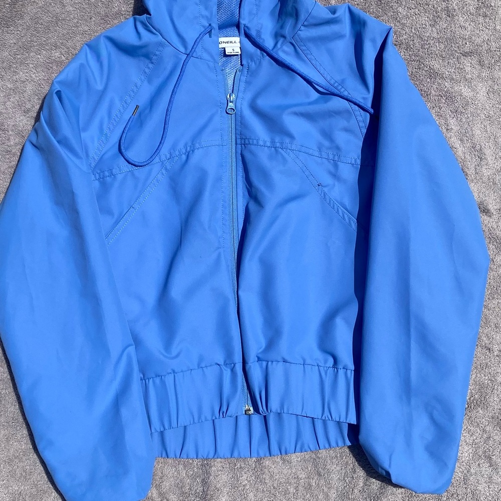 O’neal Water Resistance Proof Rain Jacket Cropped With Pockets Hooded